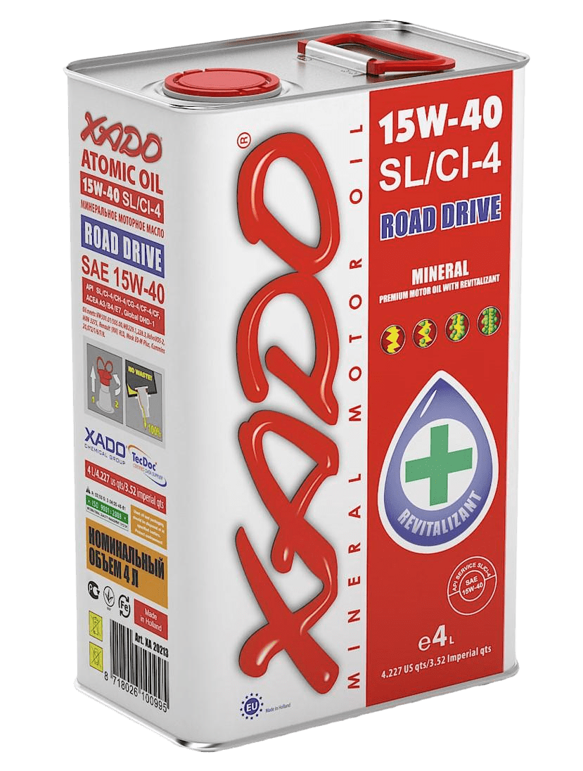 Моторное масло Xado Atomic Oil SL/CI-4 15W-40, 4л